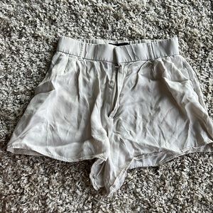 Zara beige silky shorts, size S